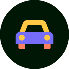 Graphic icon of a car