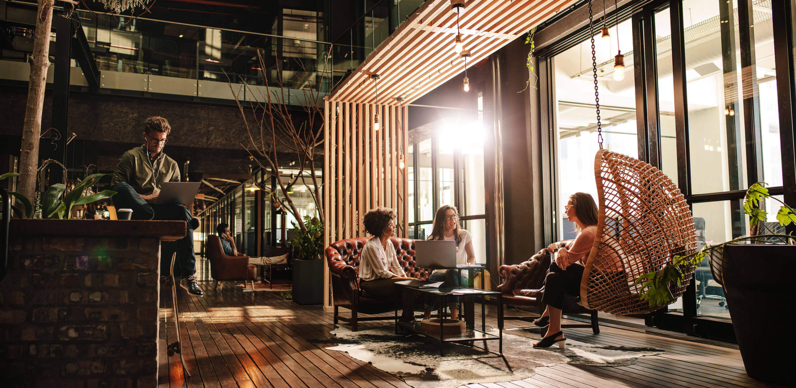  Leaders meeting at a coffee shop