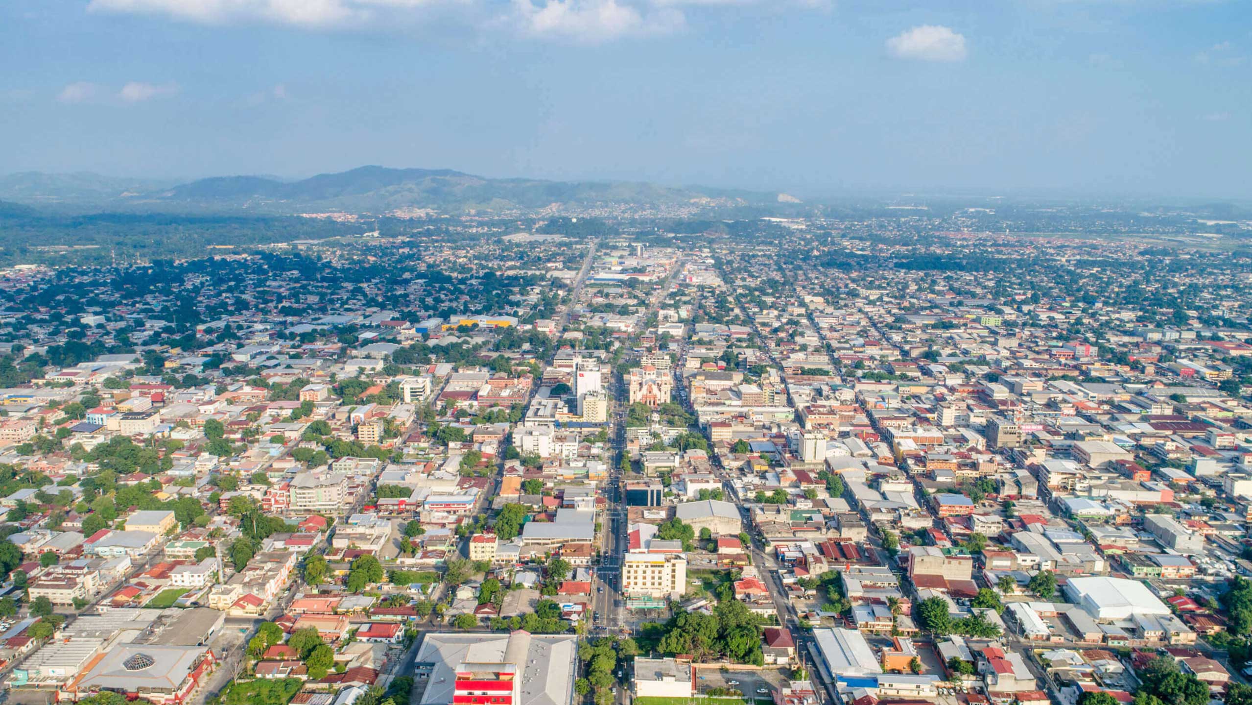 Photo of a bird's eye view of San Pedro Sula