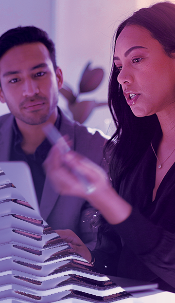 Image of two colleagues talking