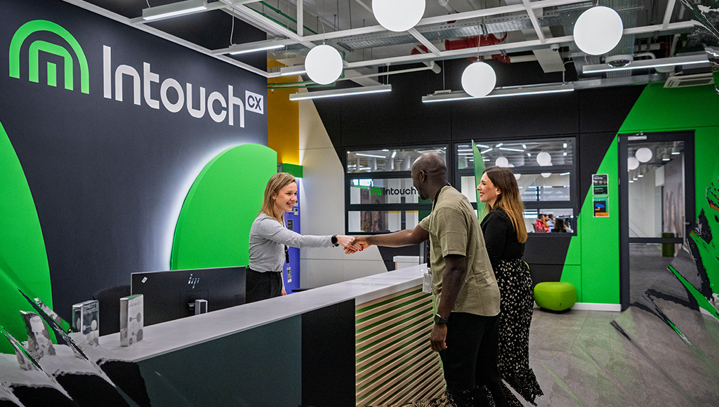 IntouchCX greeting, handshake, reception