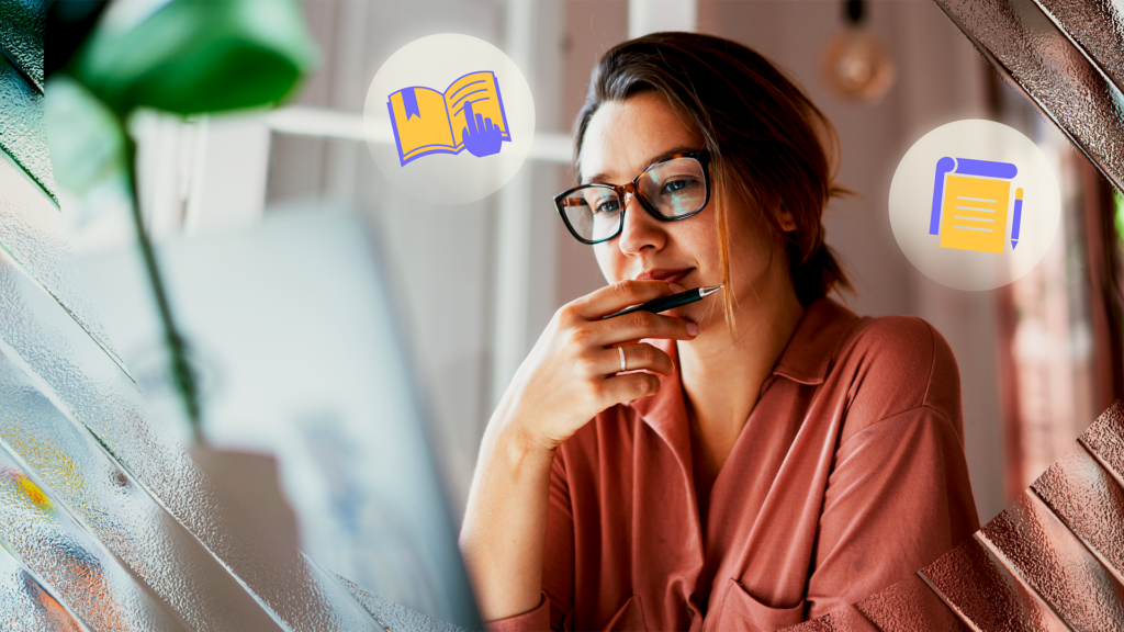 Image of a woman thinking