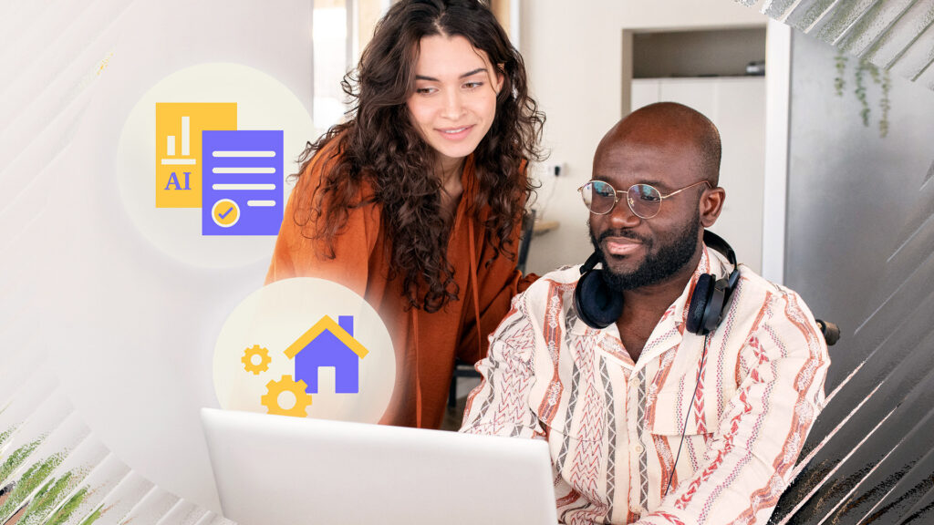 Utility compliance manager reviewing automated regulatory data on a dashboard